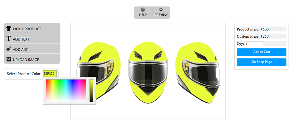 WooCommerce Custom Super Bowl Helmet Designer - 11