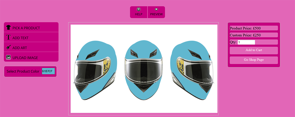 WooCommerce Custom Super Bowl Helmet Designer - 16