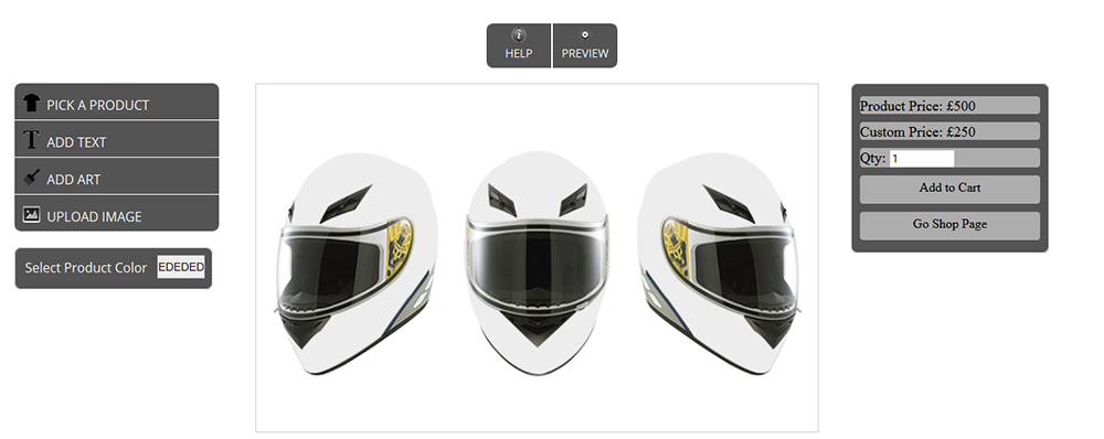 WooCommerce Custom Super Bowl Helmet Designer - 15