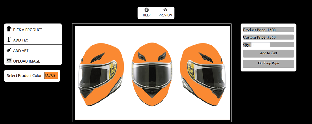 WooCommerce Custom Super Bowl Helmet Designer - 14