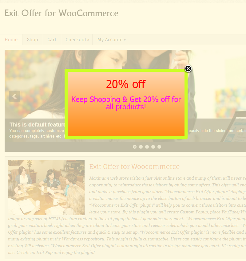 Exit Offer for Woocommerce - 7