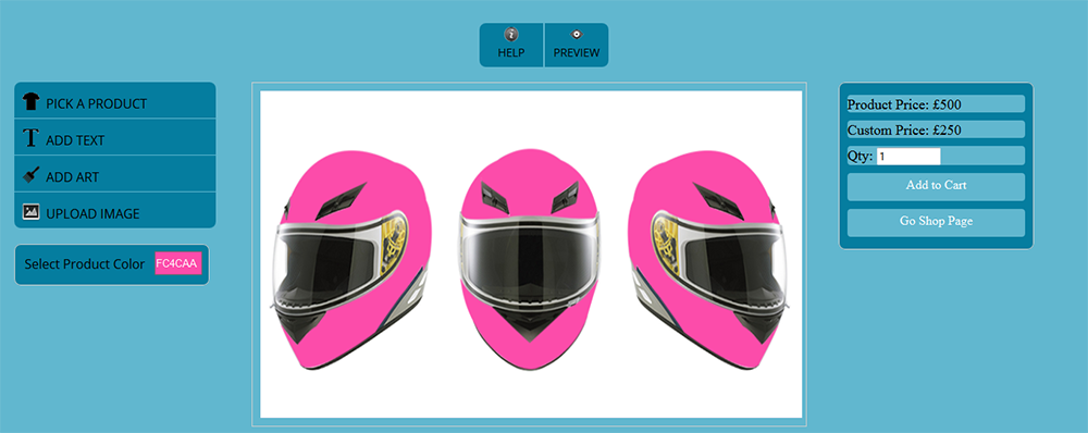 WooCommerce Custom Super Bowl Helmet Designer - 17